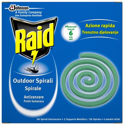 Raid Spirale za odganjanje komarjev Raid (10 spiral + kovinski nosilec) Cene