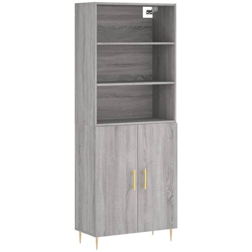 Maison Chic Visoka Komoda - Predalnik siva sonoma 69,5x34x180 cm inženirski les, (21719727) Slike