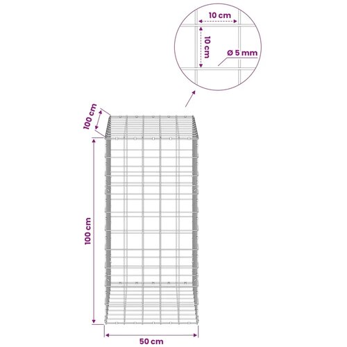  Gabion s žicom debljine 5 mm i mrežom 10x10 cm 50x100x100 cm - 100 cm 100 cm 50 cm Slike