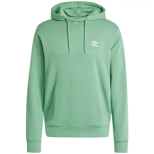 Adidas Sweater majica 'Trefoil Essential' svijetlozelena / bijela