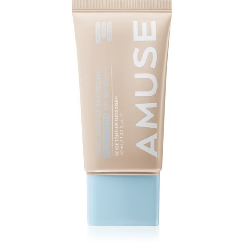 AMUSE Beige Tone-Up 365 Vegan Sunscreen fluid za toniranje i sunčanje za ujednačavanje tena lica SPF 50+ 40 ml Cene