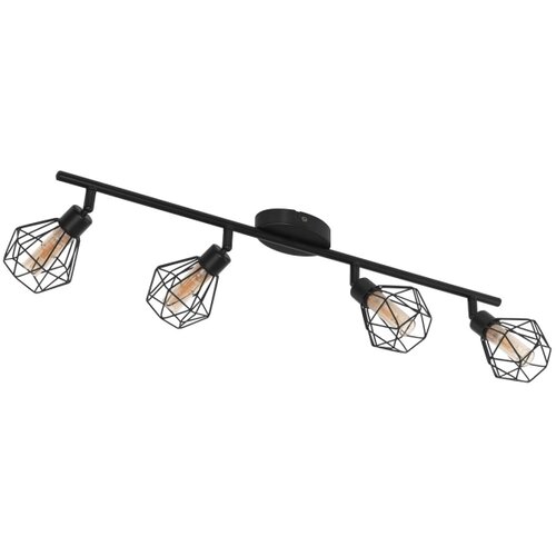 Eglo zapata 1 reflektor/3, led, g9, 3x3w, 3x360lm, crna/čelik/amber staklo Slike