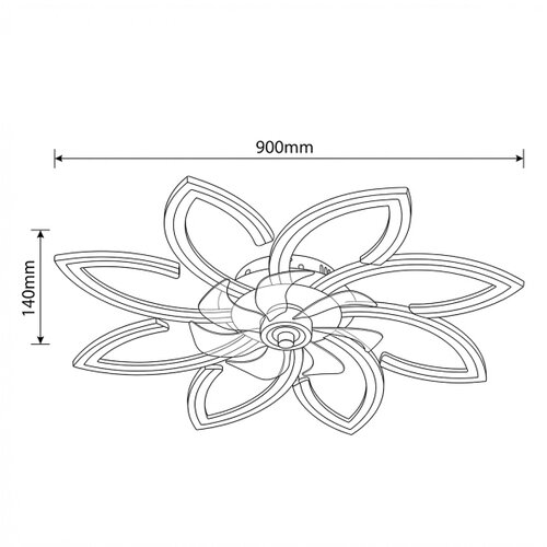 Brilagi LED prigu&amp;scaron;iva plafonski ventilator LED/43W/230V, prečnik 90 cm, crna + daljinski upravljač Slike