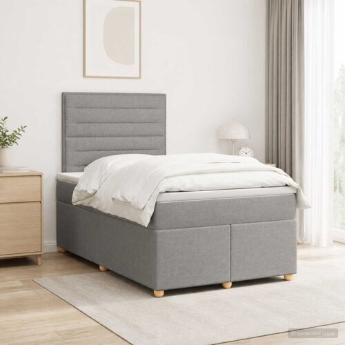  Boxspring krevet s madracem Svjetlosiva 120 x 190 cm Tkanina - Svjetlosiva 120 x 190 cm Dizajn linija Cene