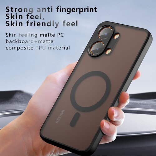 Techsuit PureFrost MagSafe maska za Xiaomi Poco X8 Pro Max - matirano crna Slike