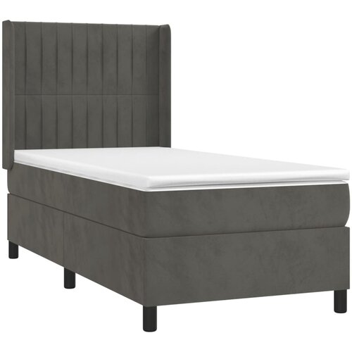  box spring s madracem LED tamnosivi 80 x 200 cm bar&amp;scaron;un Slike