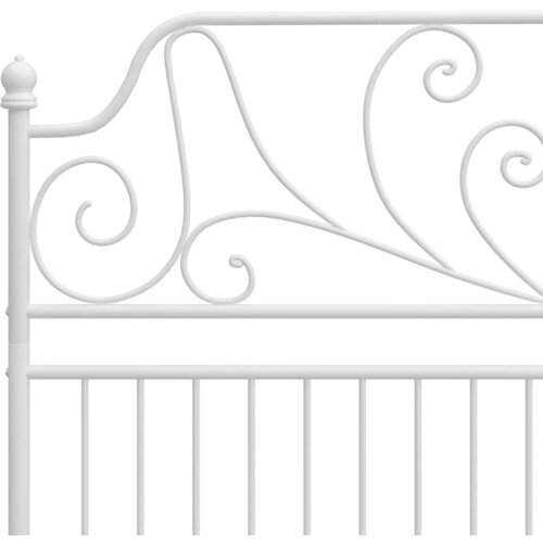  Okvir za krevet bijeli metalni 160 x 200 cm Slike