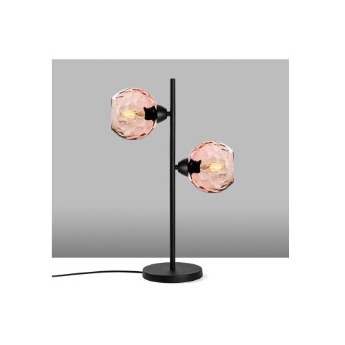 Opviq Stona lampa Benek-15-14553, 36x18x58 cm, IP20, Crno-roza Slike