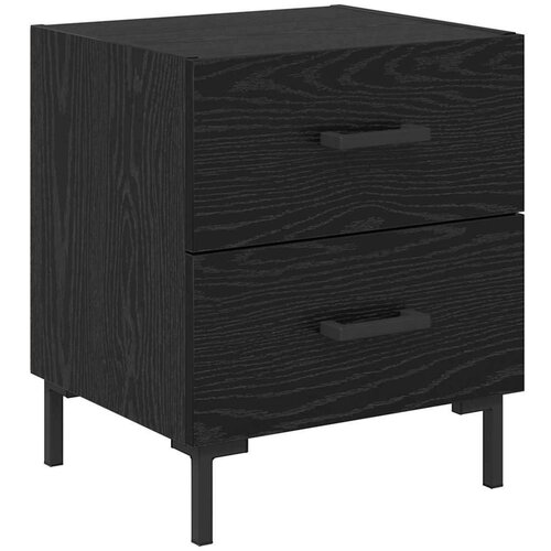  Noćni ormar s ladicama 2 pcs Crni hrast 40 x 35 x 47 5 cm Slike