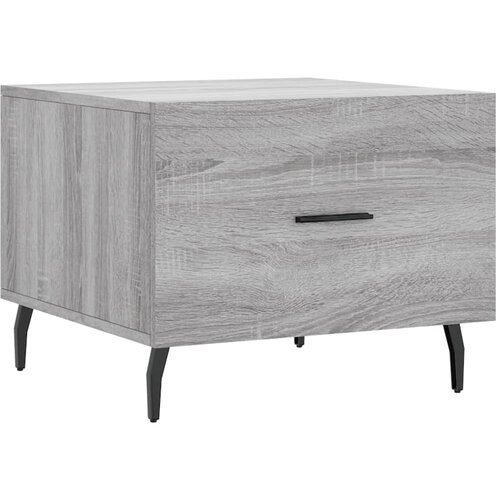 Maison Chic Klubska mizica - kavna mizica - Nizka mizica siva sonoma 50x50x40 cm inženirski les, (21752501) Slike