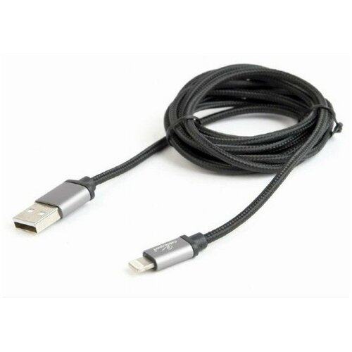 Gembird CCB-mUSB2B-AMLM-6 Cotton braided 8-pin cable with metal connectors, 1.8 m, black, blister kabal Cene