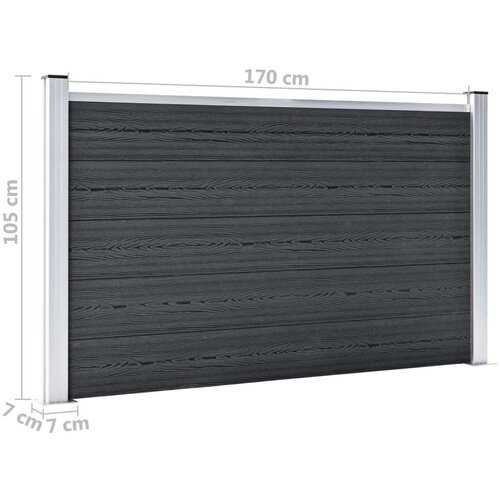  Ograda od WPC-a 526 x 106 cm siva Slike