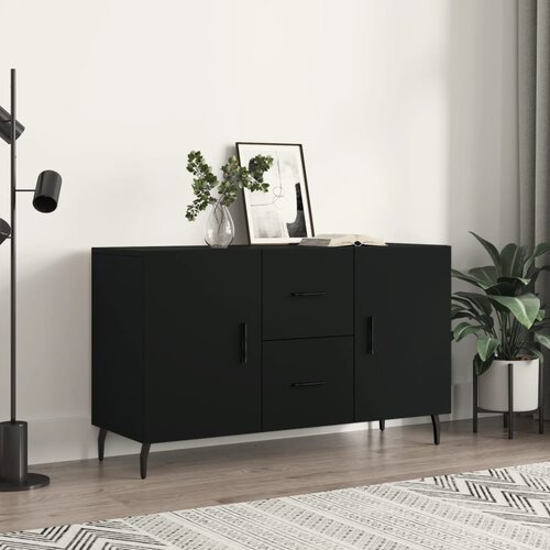 vidaXL Komoda črno 100x36x60 cm inženirski les Cene