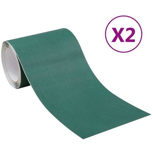 vidaXL Dvostranski trakovi za umetno travo 2 kosa 0,15x10 m zeleni Cene