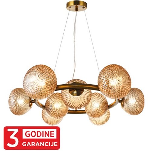 Mitea Lighting Visilica staro zlato PRISMA MAP9526-9B 9xG9 + amber 3Y Cene