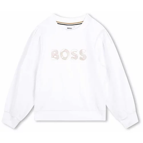 Boss Otroški pulover bela barva