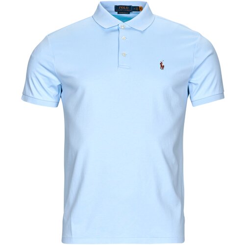 Polo Ralph Lauren Polo majice kratki rokavi POLO COUPE DROITE EN PIMA COTON Modra Slike