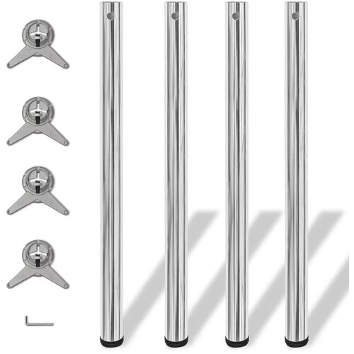 vidaXL 4 Nastavljive Noge za Mizo Krom 870 mm Cene