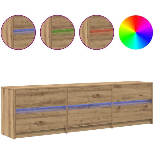  Jedinice Zidne 2 pcs Umjetnički hrast 180 x 34 x 50 cm Slike