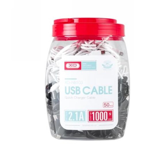 XO kabal NB103 USB - USB-C 1,0 m 2,1A crni 30 kom / beli 20 kom set (50 kom) Cene
