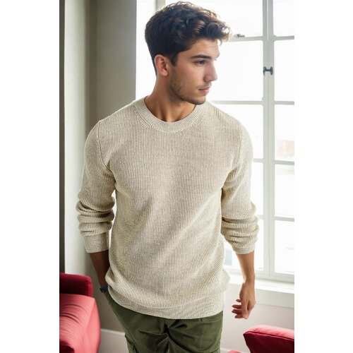 Dewberry 18369 Knitwear Mens Sweater-BEIGE Slike