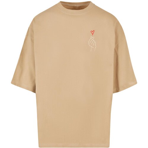 Merchcode Men's T-shirt K Heart Huge beige Cene