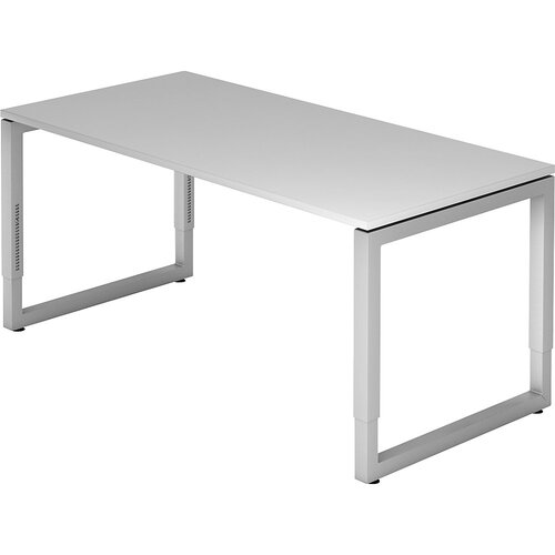 eurokraft pro anny - pisalna miza z ogrodjem iz štirikotne jeklene cevi, šxg 1600 x 800 mm, svetlo siva Cene