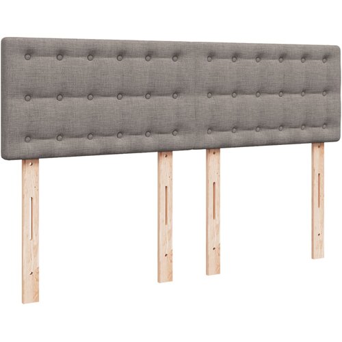  Krevet s oprugama i madracem smeđesivi 140x200 cm tkanina Slike