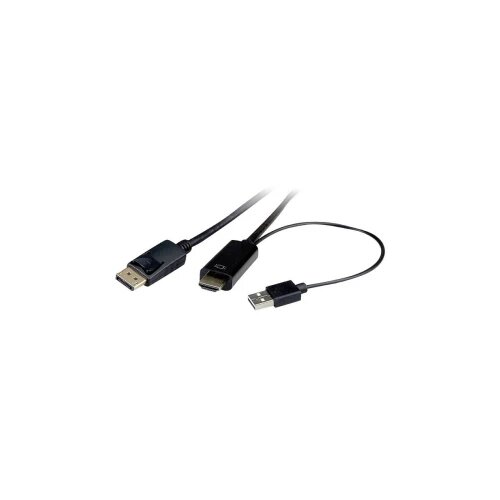 Roline HDMI / DisplayPort / USB priključni kabel DisplayPort vtič\, HDMI-A vtič\, USB-A vtič 1.00 m črna 11.04.5991 za&scaron;čiten HDMI kabel, (20418318) Cene