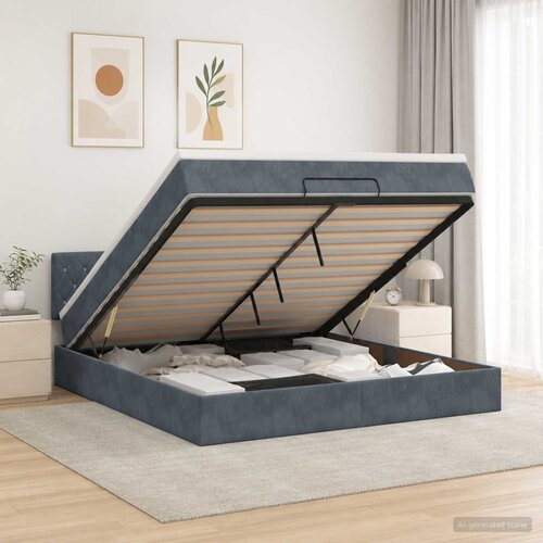  od pjene s madracem i LED-om Tamnosiva 160 x 200 cm Cene