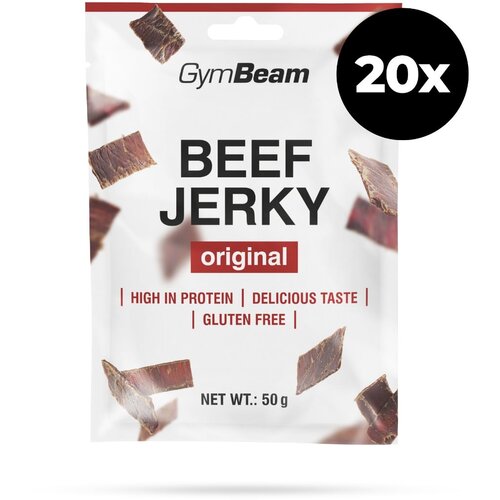 GymBeam Sušena govedina Beef Jerky 20 x 50 g original Cene