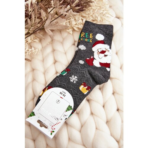 Aura.via Women's Socks with Santa Claus Grey Cijene