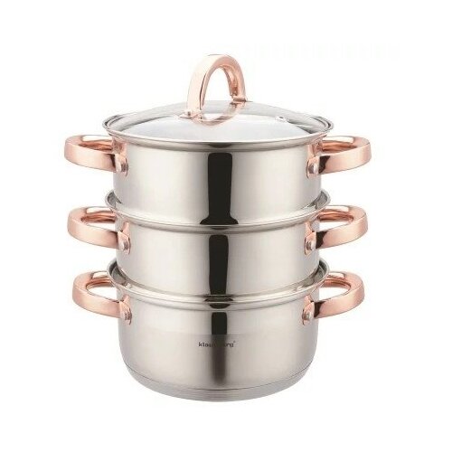 Klausberg KB-7728 lonac za kuhanje na pari 3,1 L &amp;ndash; 3-dijelni set, 20 cm EAN: 5908287277281 Slike