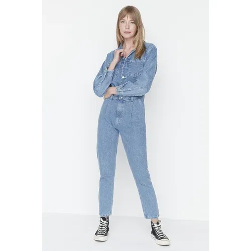 Trendyol Blue Denim Overalls