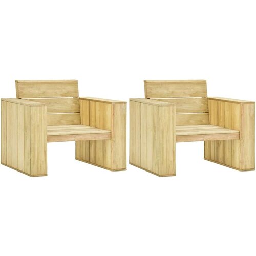 vidaXL vrtne stolice 2 kom 89 x 76 x 76 cm od impregnirane borovine Cene