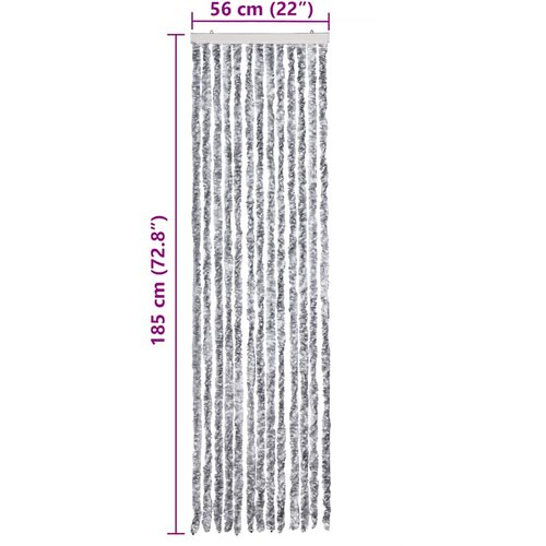  Zastor protiv insekata sivo-bijeli 56 x 185 cm &amp;scaron;enil Slike
