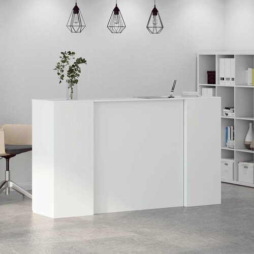  Recepcijski stol Bijeli 180x50x103,5 cm Inženirsko drvo Slike