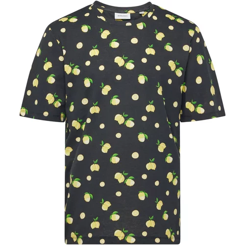 Jack & Jones Majica 'SUN SHADE' pastelno žuta / travnato zelena / crna / bijela