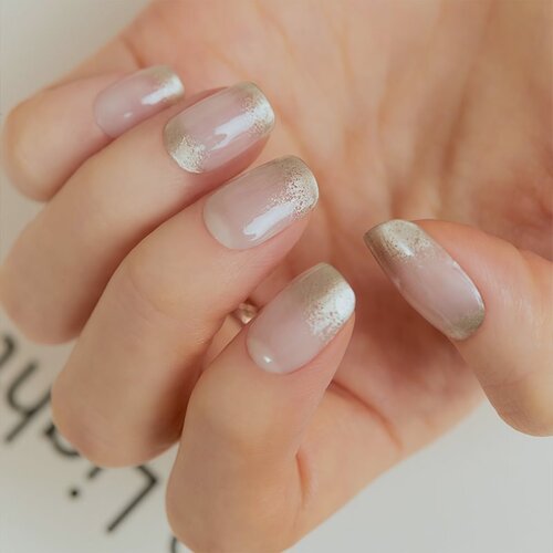 OHORA Semi Cured Gel Nail Strips N Gold Fog nalepke za nohte odtenek ND-440 1 kos Slike