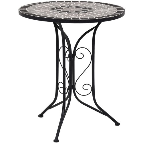 VidaXL Bistro mizica z mozaikom siva 61 cm keramika Slike