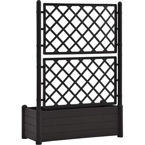  Vrtna sadilica s re&amp;scaron;etkom 100 x 43 x 142 cm PP antracit Slike