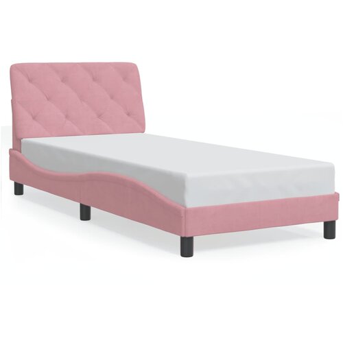 Maison Chic Postelja za odrasle - Posteljni Okvir z vzglavjem roza 80x200 cm žamet, (22080668) Cene