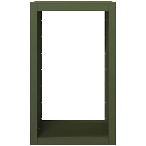  Stalak za drva za ogrjev zeleni 60x40x100 cm čelični Slike