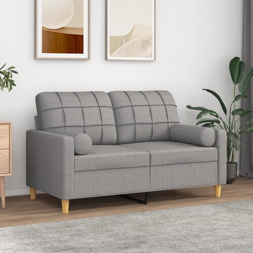 vidaXL Ukrasni jastuci 2 kom svjetlosivi Ø 15 x 50 cm od tkanine Cijene