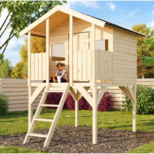Olimp Sport Kućica drvena dečija toby sa podom i sa pokrivnim krovom Cene