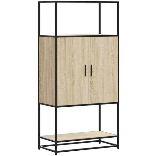 VidaXL Visoka ploča sonoma hrast 68x35x139cm konstruirano drvo i metal Slike