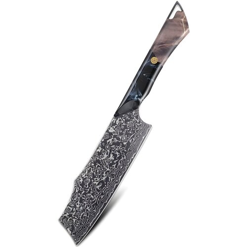 IZMAEL Damaskasti kuhinjski nož TE-37377 - Nakiri / Plava Cene