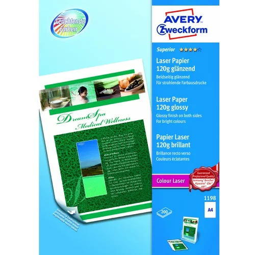 Avery Zweckform Foto papir barvni laserski Superior A4 - 120g