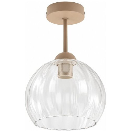 Brilagi LED Plafonski luster RETRO GLASS 1xE27/60W/230V prečnika 25 cm bež/prozirna Slike