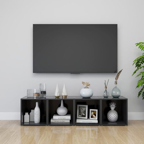 The Living Store TV omarice 4 kosi sive 37x35x37 cm iverna plo&amp;scaron;ča - TV Omarica, (21376495) Slike